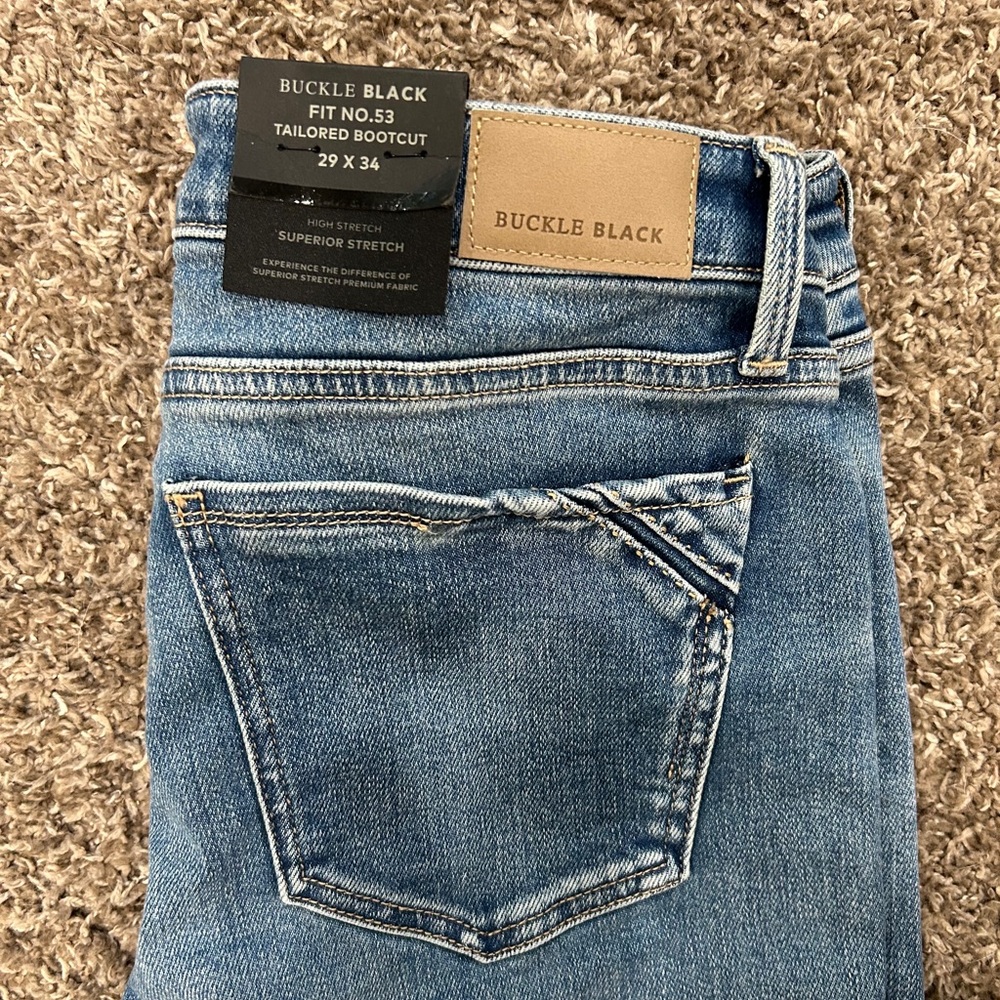 Brand new tags, buckle black jeans bootcut 29/34